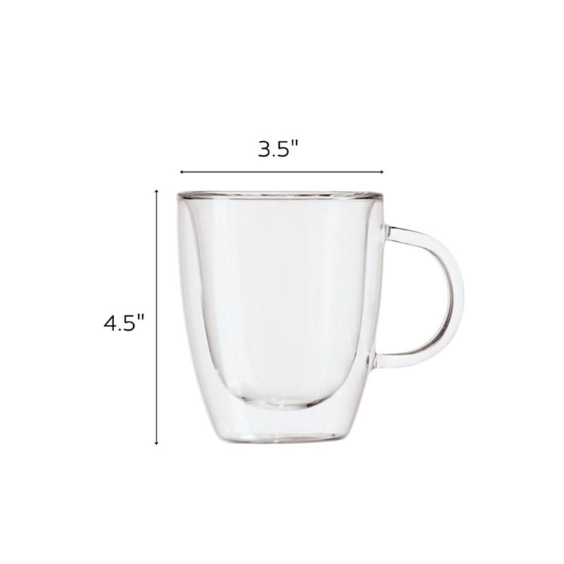 Oggi Double Walled Glass Mug, 12 OZ 5506581CL