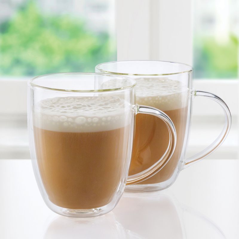 Oggi Double Walled Glass Mug, 12 OZ 5506581CL
