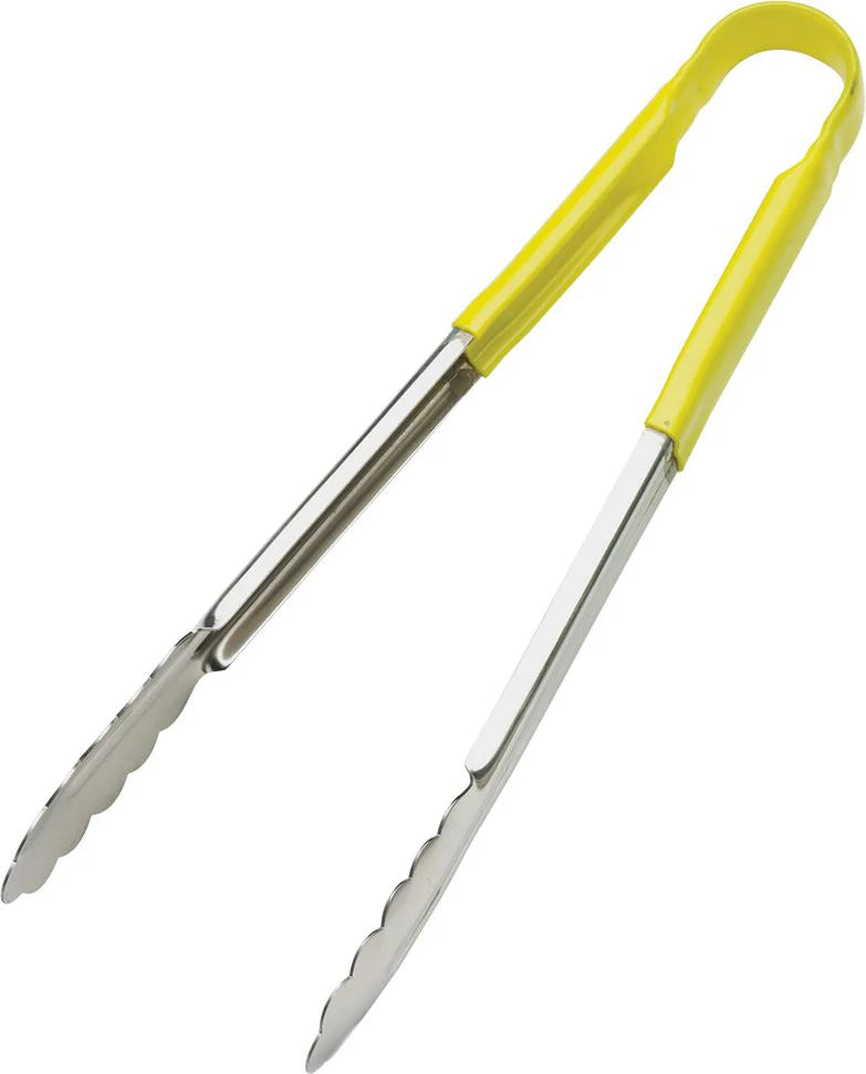 Browne - Tong, 16",  Yellow Coated Handle, Stainless Steel, 5513YL - 1/1EA