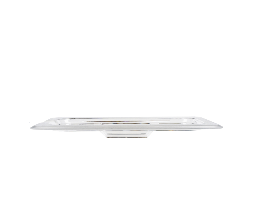 Browne One-Quarter Size (1/4) Clear Polycarbonate Food Pan Lid (1 Each) 35558