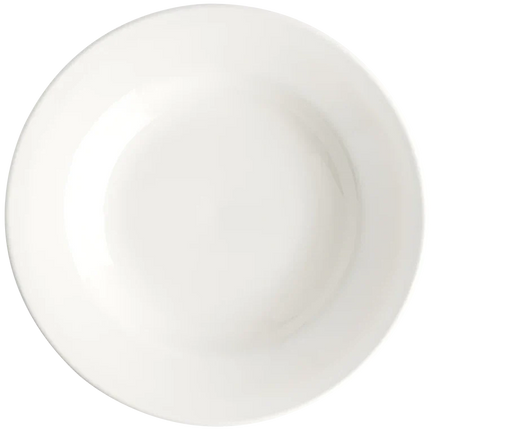 Browne Foundation 9.25" Wide Rim Porcelain Bowl, 8.5 oz – White 5630157 12/1EA*