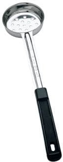 Browne 3 Oz Stainless Steel Perforated Portioner / Spoodle with Black Handle 5723P*