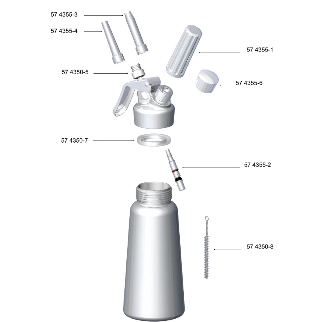 Mosa Whip Cream Dispenser Bottle Only 574356 1/1EA