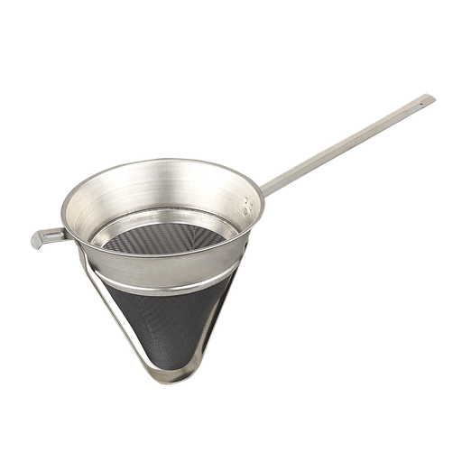Metal strainer with handle on a white background 57515