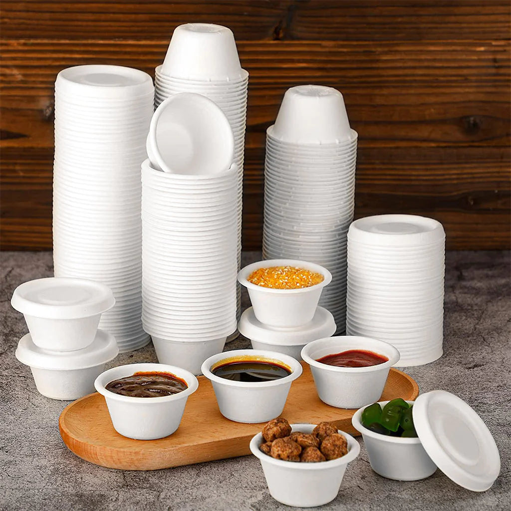 Portion Cup Lids Bagasse Compostable s.t.o.p
