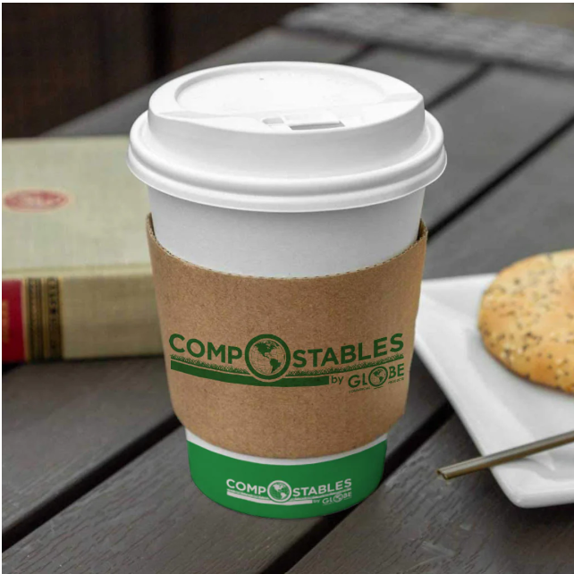 Globe Commercial - Coffee Cup Sleeves (8 oz to 10 oz) Brown 6085 - (Pack of 1000)