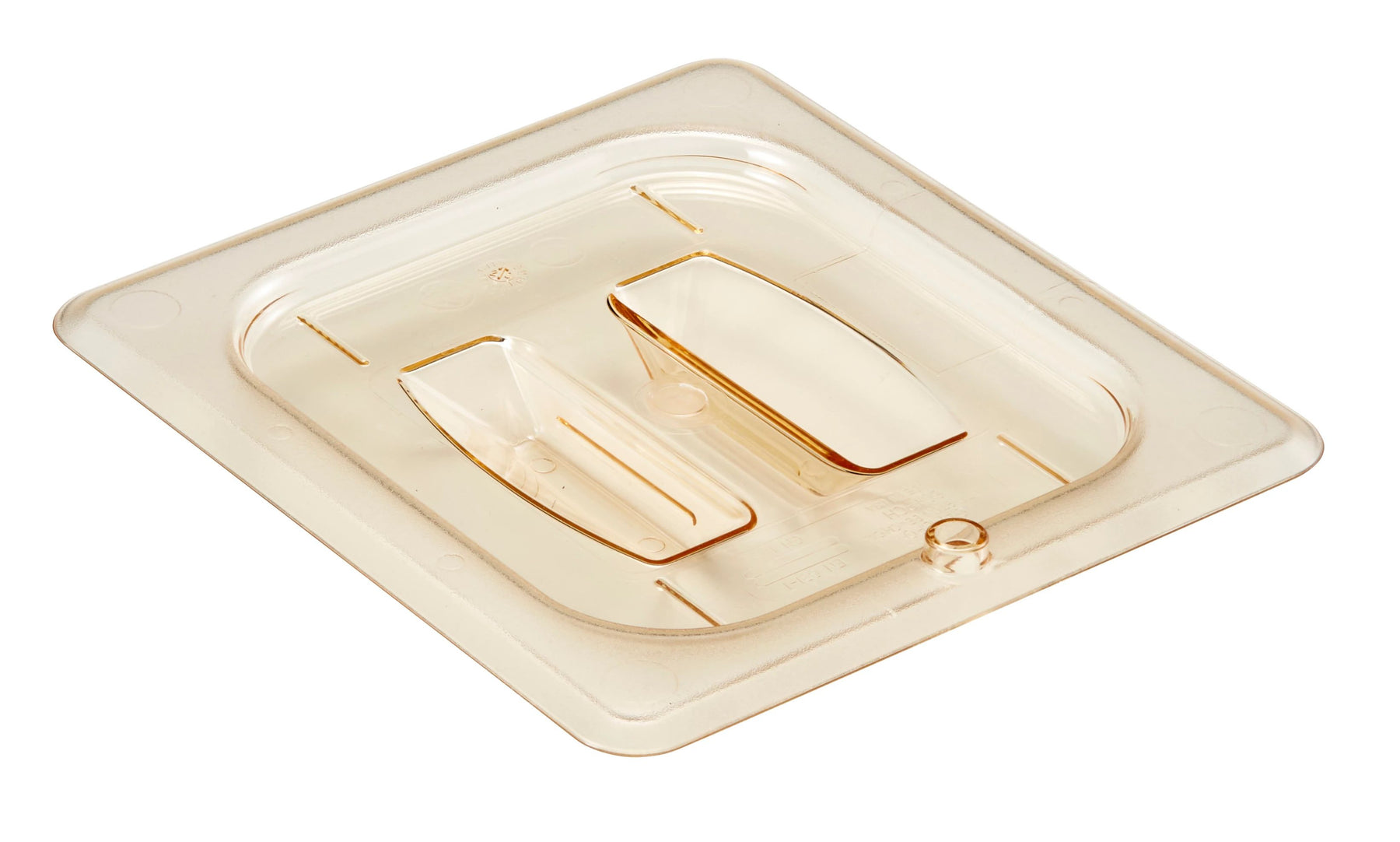 Cambro - Food Pan Cover 1/6 Size High Heat Amber 60HPCH150 - 1/1EA