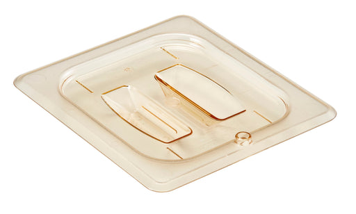 Cambro - Food Pan Cover 1/6 Size High Heat Amber 60HPCH150 - 1/1EA