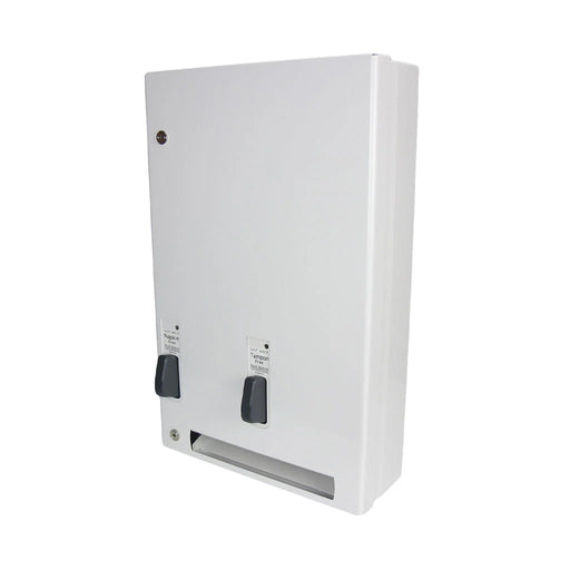 Globe Commercial - Push Button Sanitary Pad & Tampon Dispenser White 6181 - 1/1EA
