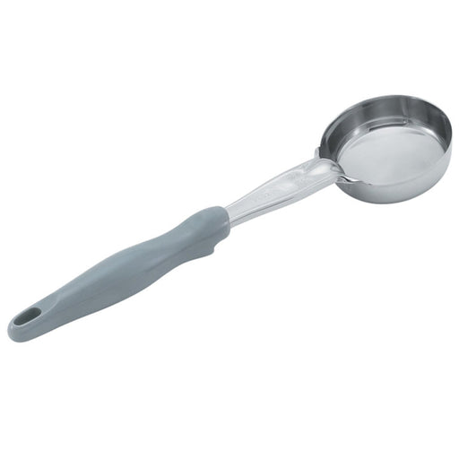 Vollrath 4-ounce one-piece heavy-duty solid round Spoodle® utensil with gray nylon handle 6433445