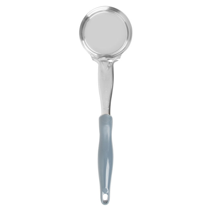 Vollrath 4-ounce one-piece heavy-duty solid round Spoodle® utensil with gray nylon handle 6433445