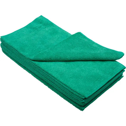 Globe Commercial - 16"x16" Microfiber Cloth Green 3030G - 1/1EA