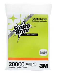 Scotch-Brite - Griddle Screen Pads  10.16 cm x 13.97 cm MMM-7100231996 - (Pack of 20)