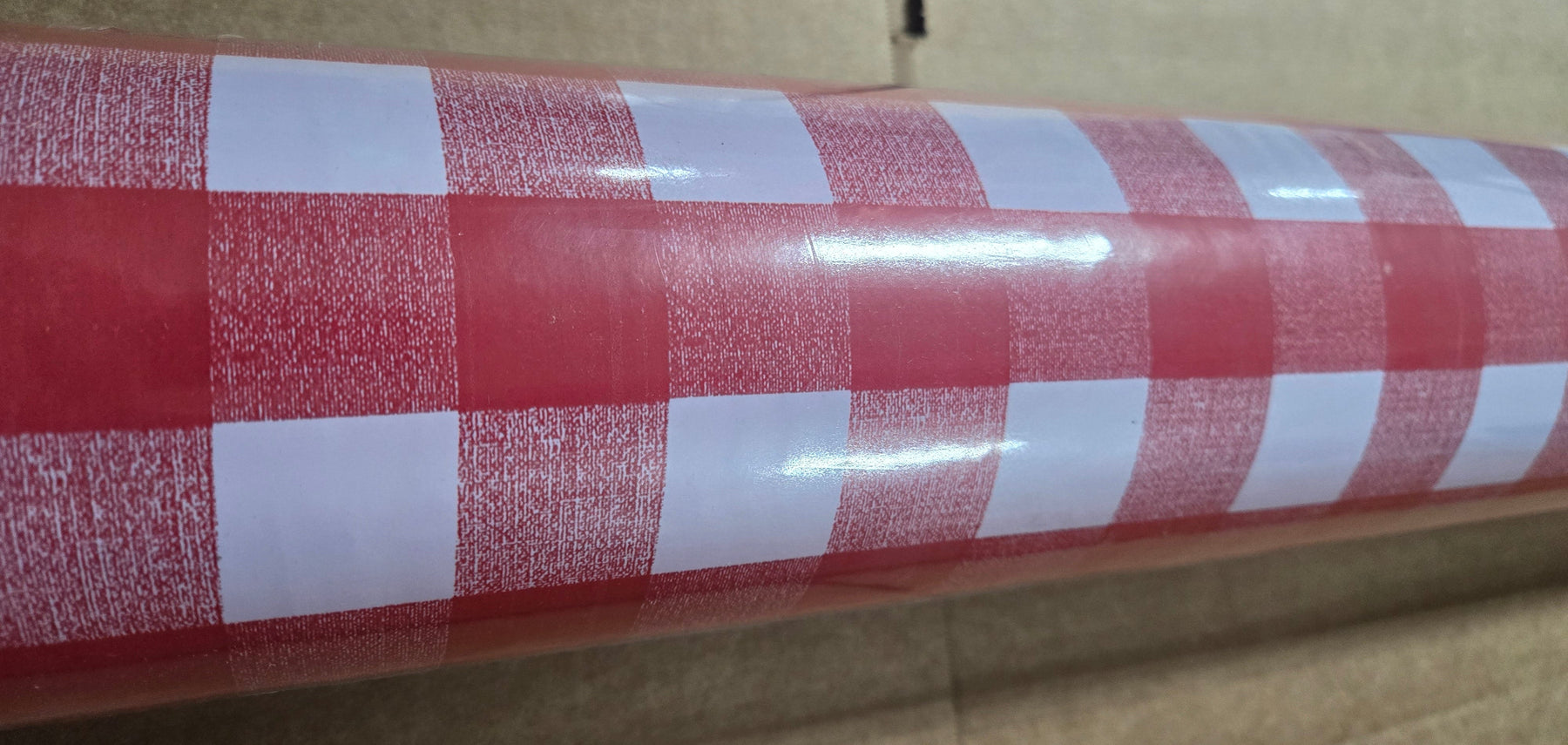 Jean Henle Red Gingham Check Tablecloth 7581 16 - Sold per foot