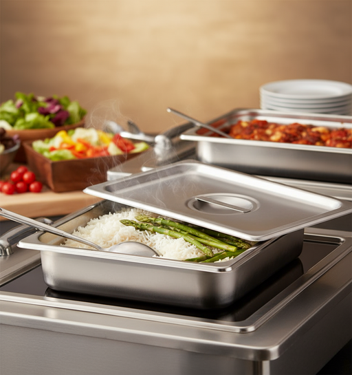 Browne - Food Pan Lid 1/2 Long Solid Stainless Steel CP2224L - 1/1EA