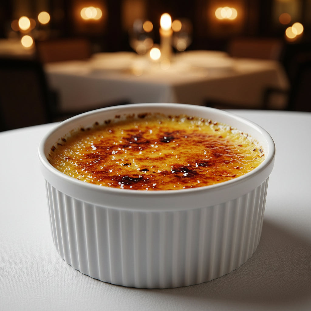 Browne 9oz Ribbed Ramekin White Ceramic 564022W 12/1EA