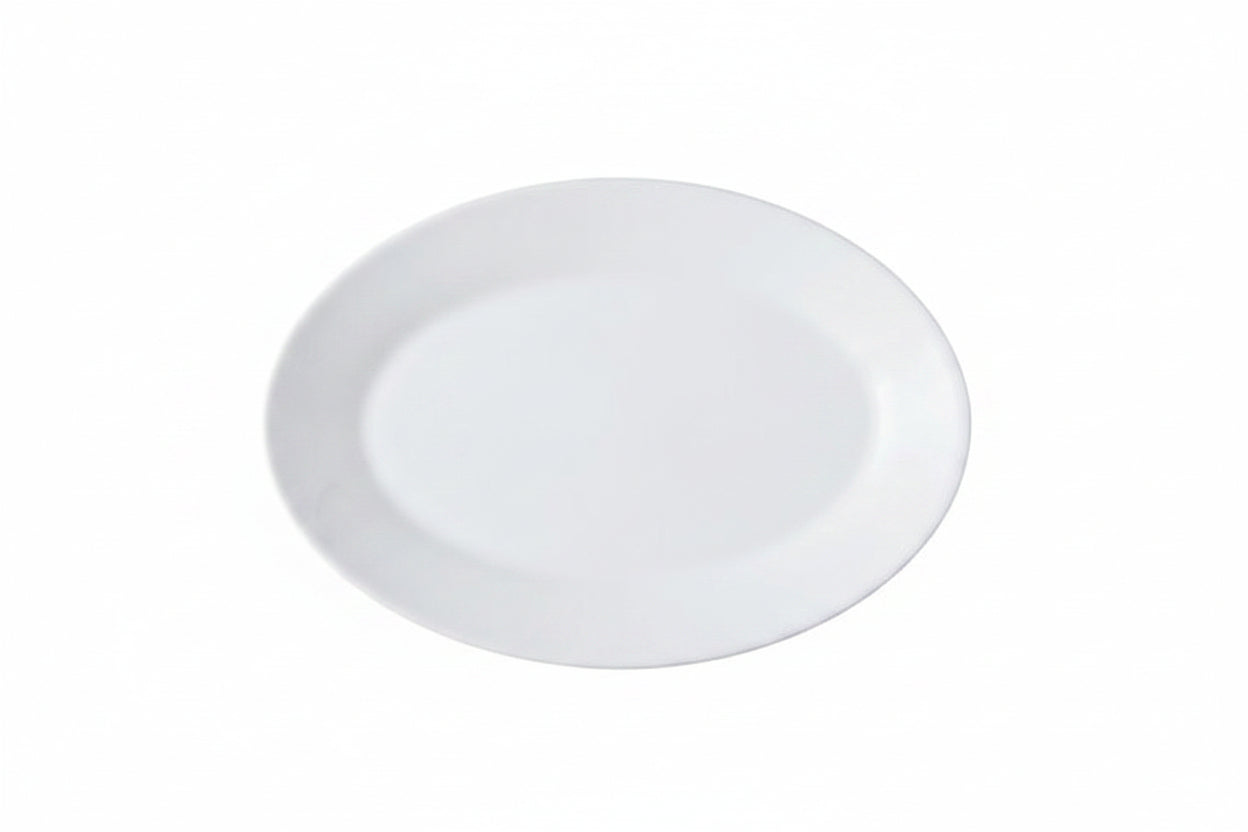 Arc - Oval Platter, 11.75", White, P3967