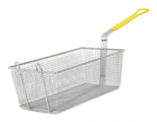 Omcan - Fry Basket w/ Yellow Handle 16 3/4"x 8 3/4" x 6" 80555 - 1/1EA