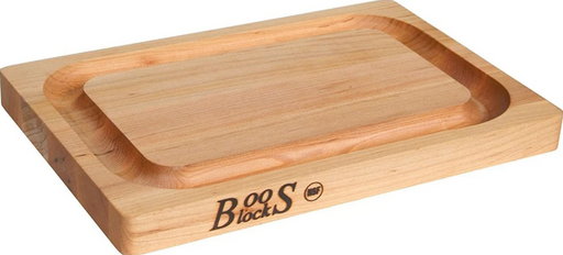 John Boos - 12" x 8" x 1" Chop-N-Slice Maple Cutting Board with Juice Groove - 209
