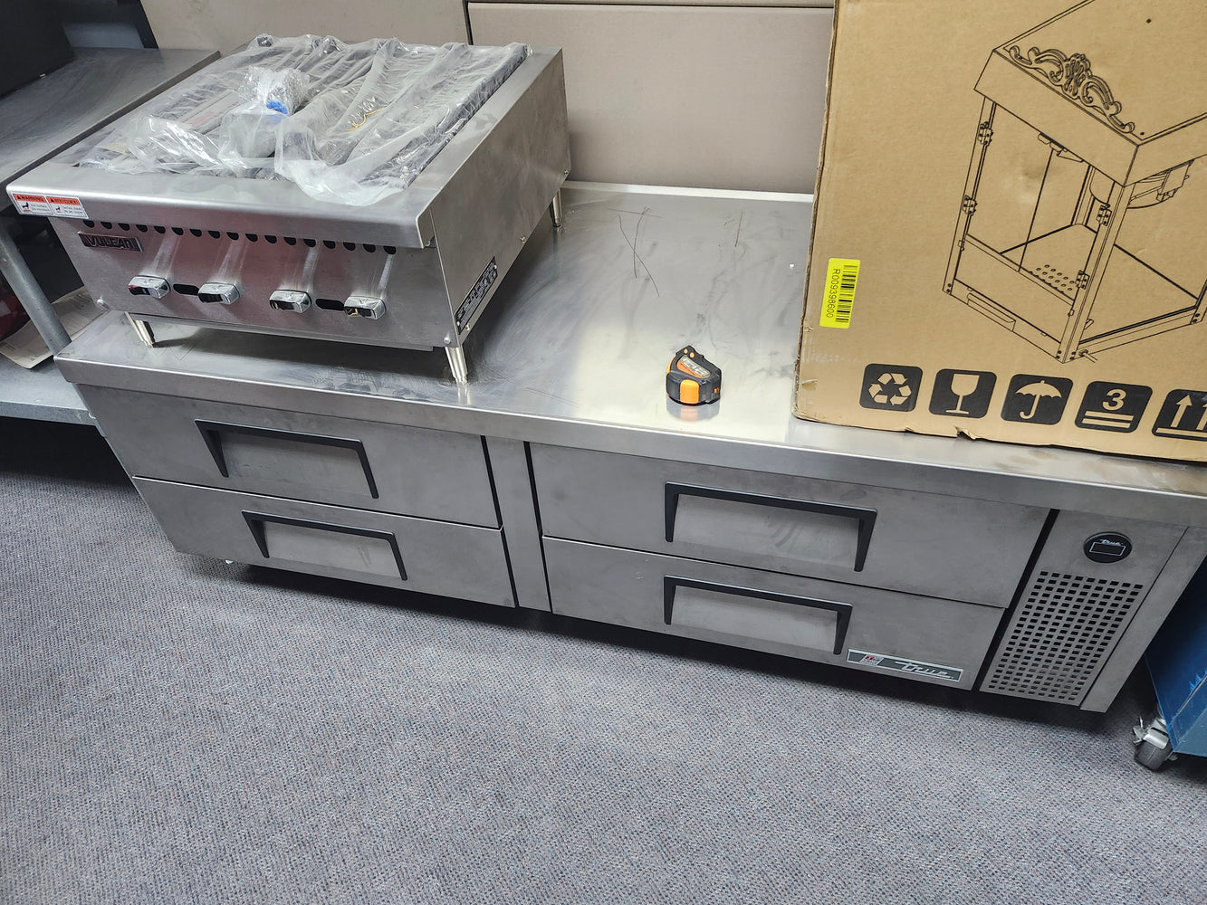 True 72" Two Section Stainless Steel 4-Drawer Refrigerated Chef Base TRCB-72