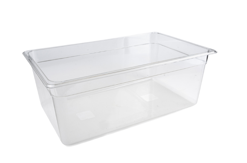 Browne 1/1  Full Size Clear Polycarbonate Food Pan 8"  Deep (1 Each) 38008