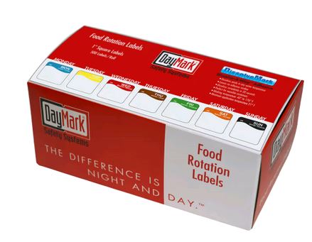 Daymark - 1" Square Dissolvable Day Mark Labels - 111181 *