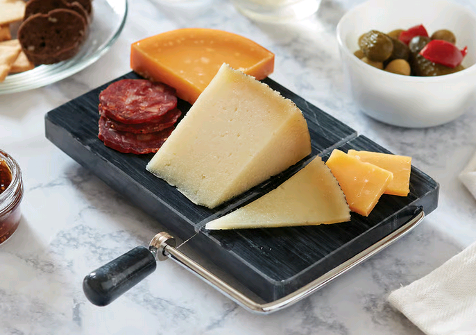 Fox Run  Marble board Cheese Slicer, Black