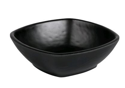 Elite - Bowl Square 8 oz Black Melamine JW4033 - (Case of 6)