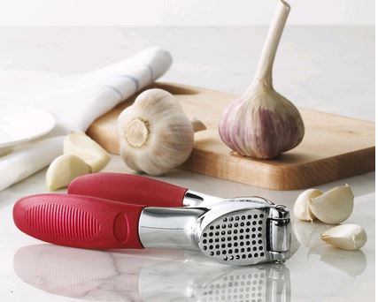 Trudeau Stress Less Garlic Press Red - 0998018 1/1EA