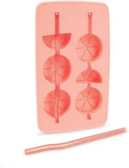 Fred and Friend's Fancy That Citrus Sippers - Silicone Ice Tray and Straws 5246832