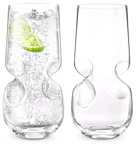 Final Touch Bubbly Glasses, 17 Oz, Set of 2, GG451502