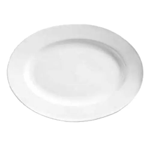 Libbey -  Oval Platter 13-3/4"x -7/8" Porcelain White 840-520R-13 - (Case of 12)