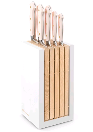 Wusthof Classic Pink Himalayan Salt 8 pcs. Designer White Knife Block Set 1091770714