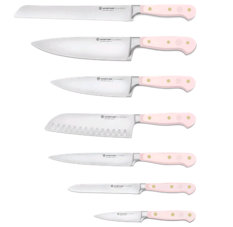 Wusthof Classic Pink Himalayan Salt 8 pcs. Designer White Knife Block Set 1091770714