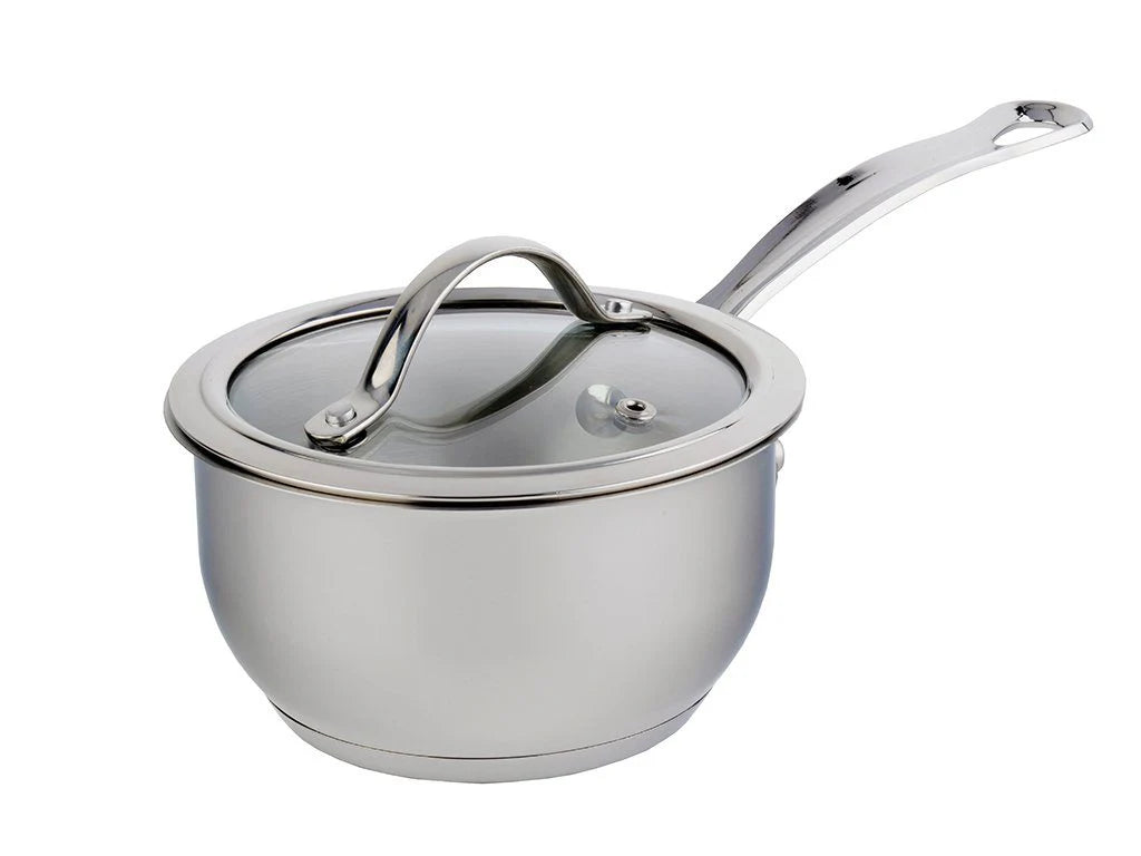 Meyer - Nouvelle Saucepan, 1.1L, Stainless Steel, with Tempered Glass Lid 8506-14-11