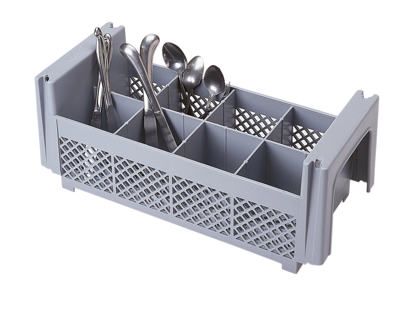 Cambro - Camrack Gray 8 Compartment Half Size Flatware Basket 8FBNH434151 - 1/1EA