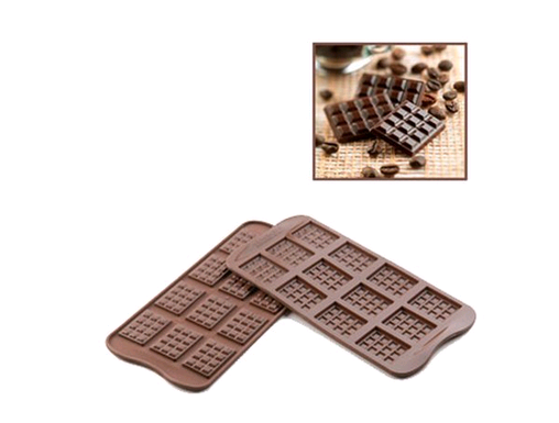 Eurodib Tablette Chocolate Mold w/ 12 Sections - Silicone, Brown SCG11