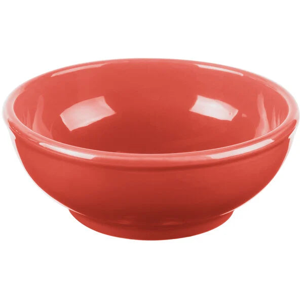 Libbey Cantina 18 oz. Cayenne Uncarved Porcelain Oatmeal Bowl - 903045003 12/Case*