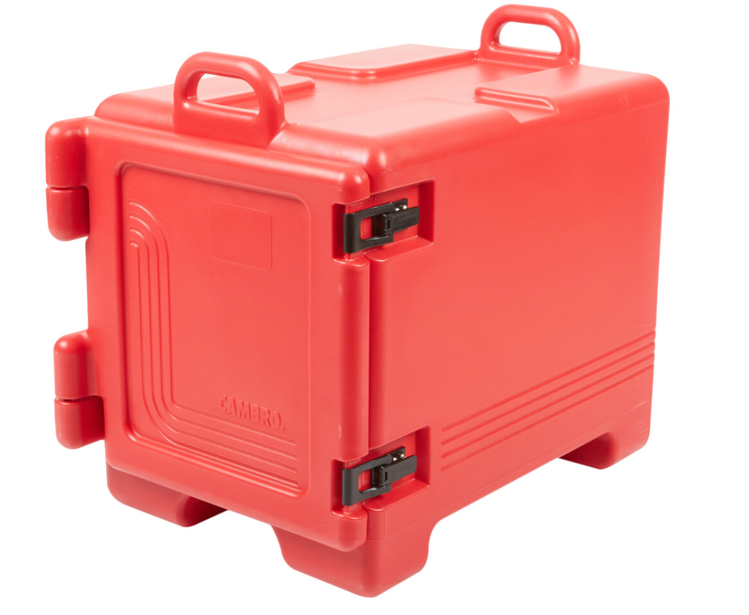 Cambro Ultra Pan Carrier® Hot Red Front Loading Insulated Food Pan Carrier - 4 Full-Size Pan UPC300158*