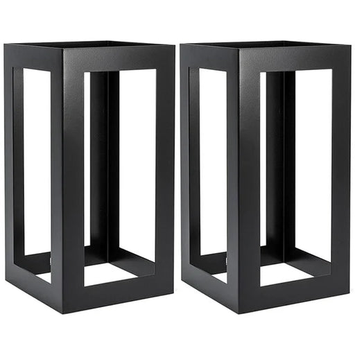 Front of the House 13" Matte Black Stainless Steel Square Riser Set of 2 BHO123BKI20*