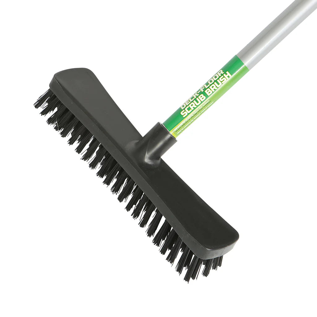 Globe Commercial 4019 - Floor And Deck Scrub Brushes With Metal Handle - 10