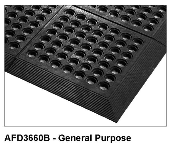 COMPETITOR® Anti-Fatigue Floor Drainage Mat Black - AFD3660B 1/1EA