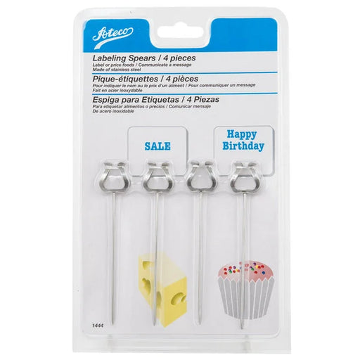 Ateco 1444 August Thomsen 4 Stainless Steel Labeling Spears