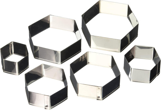 Ateco 6-Piece Plain Hexagon Cutter Set 5251