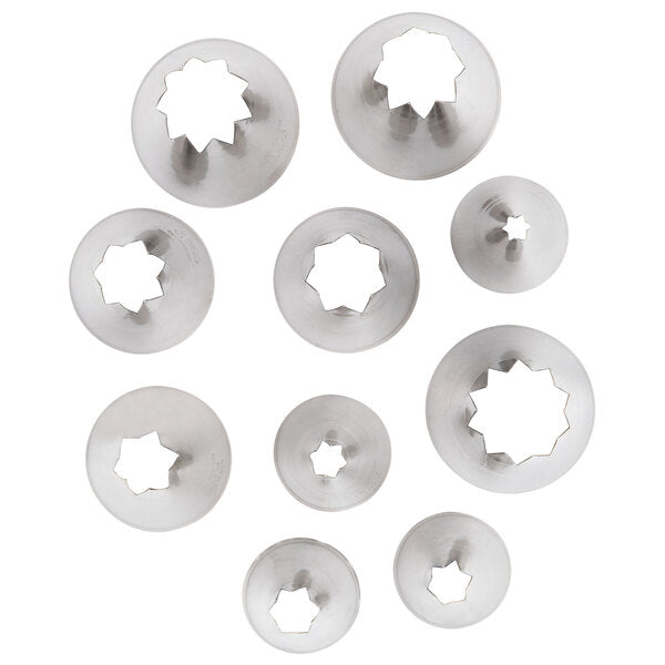 Ateco Open Star Piping Tip Decorating Set, S/S,  10-Piece 830
