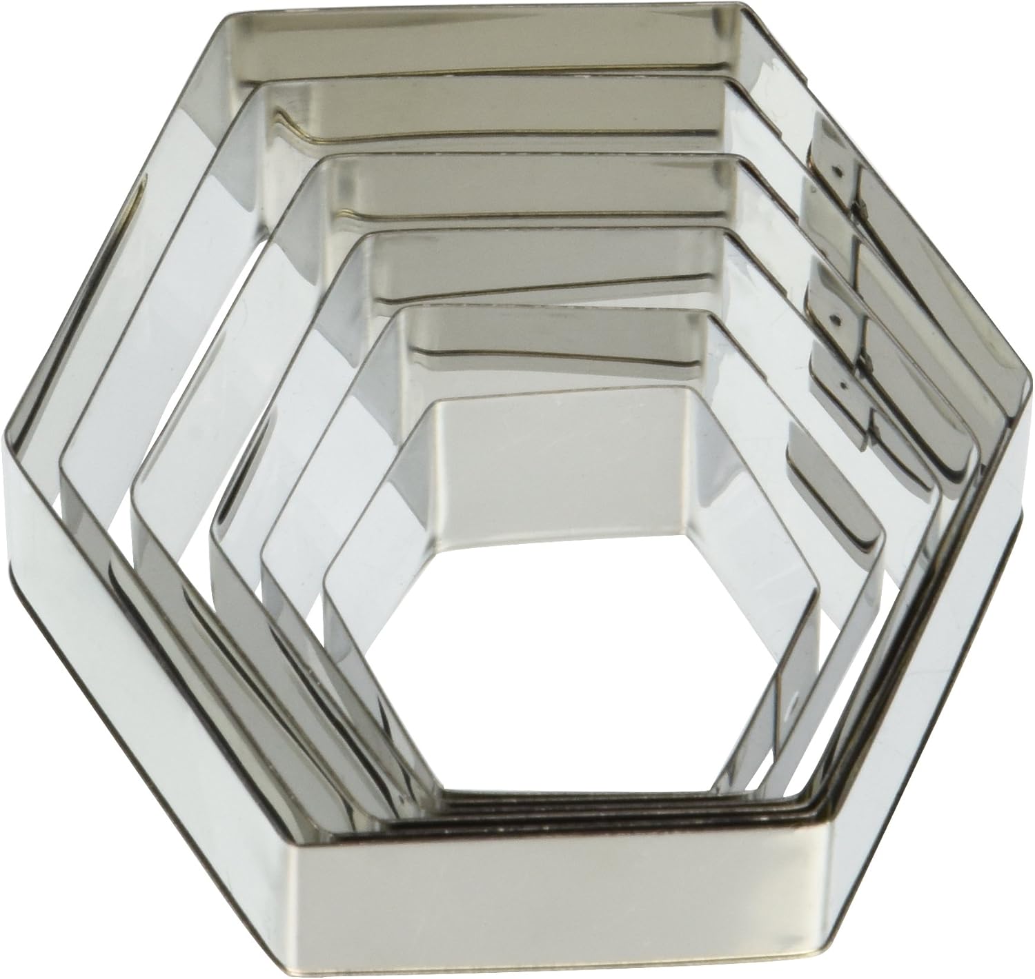 Ateco 6-Piece Plain Hexagon Cutter Set 5251