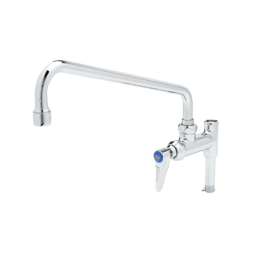 T&S Add-On Faucet, 12" Nozzle, Lever Handle, Eterna Cartridge B-0156 1/1EA