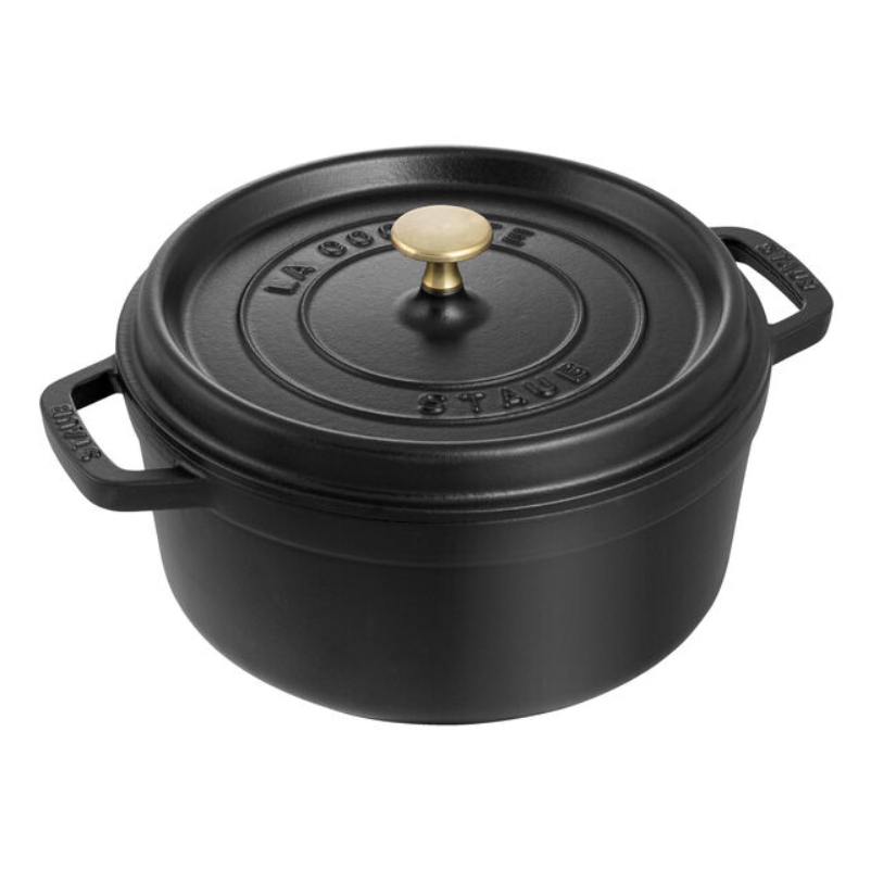 Staub 5 1/2 qt Enameled Cast Iron Cocotte with Lid