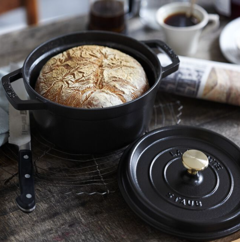 Staub 5 1/2 qt Enameled Cast Iron Cocotte with Lid