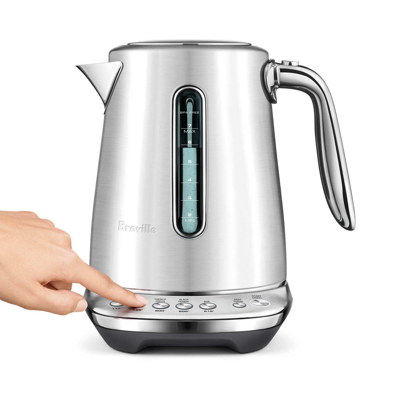 Breville - Smart Kettle, Stainless Steel, Luxe  BKE845BSS1BCA1